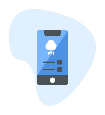 Telefon Hava Durumu Hava Durumu ikonu vektör illüstrasyon grafik tasarımı                                  