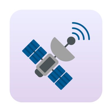 Uydu Simgesi, vektör illüstrasyonu