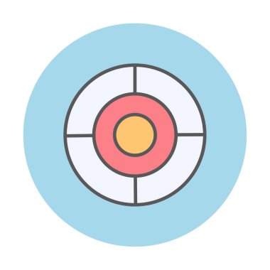 Basit hedef simgesi, hedef, vektör illüstrasyonu