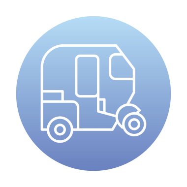 Tuk Tuk simge vektör illüstrasyonu