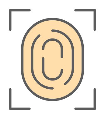 parmak izi ikonu vektör illüstrasyonu