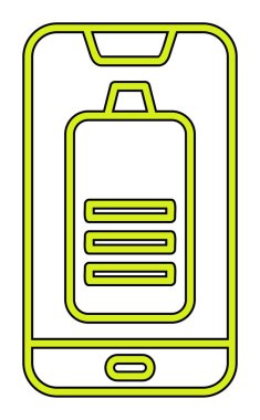 pil simgesi. renk çizgisi çizimi 