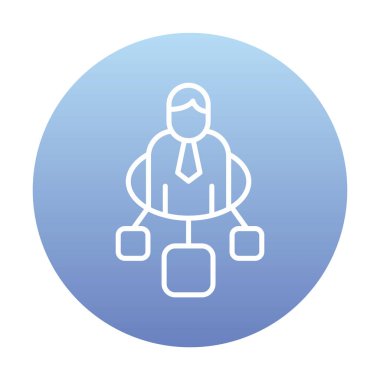 Takım Lideri Bağlantı web simgesi, vektör illüstrasyonu