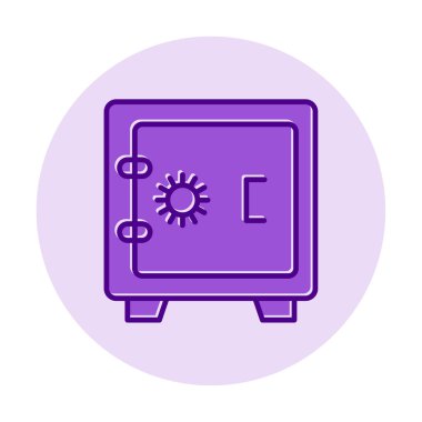 Güvenli simge, loker işareti, vektör illüstrasyonu