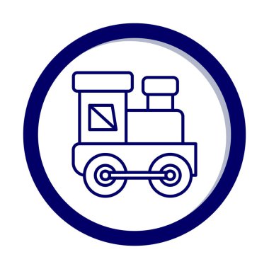 Tren oyuncağı simgesinin vektör illüstrasyonu