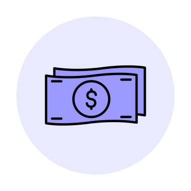 para ve para simgesi, vektör illüstrasyonu basit tasarım