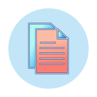 belge ikon vektör illüstrasyonu