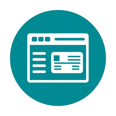 Basit Web Ödeme simgesi, vektör illüstrasyonu