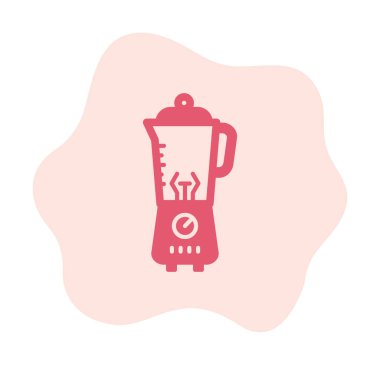 Fırın, yemek pişirme ve vektör illüstrasyonu için renkli karıştırıcı simgesi