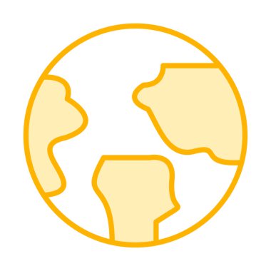 Dünya küresel ikonunun vektör illüstrasyonu