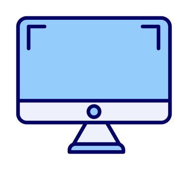 bilgisayar izleme simgesi, vektör illüstrasyonu basit tasarım