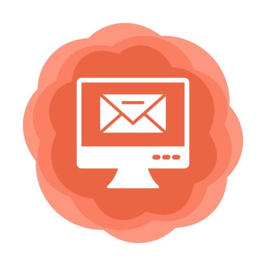 Basit e- posta simgesi, vektör illüstrasyonu