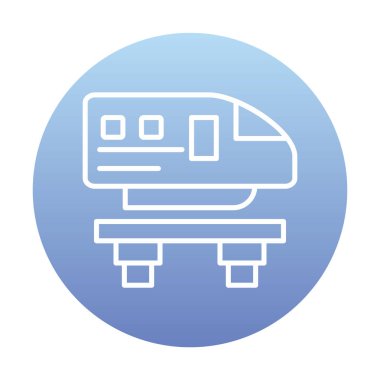 Monoray yaratıcı ikonu. Işınlama simgeleri koleksiyonu. İzole edilmiş Raylı İşareti 