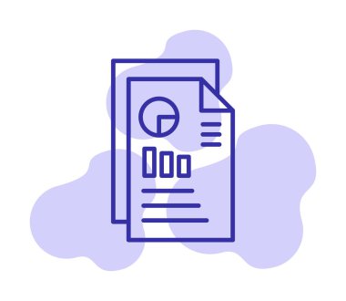 iş raporu simgesi, vektör illüstrasyonu basit tasarım