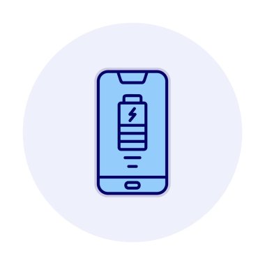 Basit Kablosuz Şarj simgesi, vektör illüstrasyonu