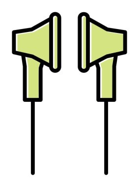 Kulaklık simge vektör çizim