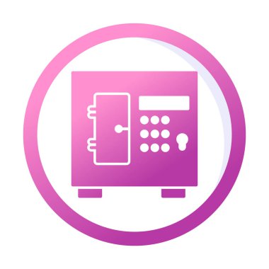 güvenli düz simge, vektör illüstrasyonu 