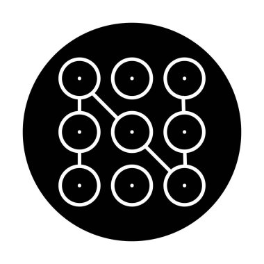 Desen ağ simgesi, vektör illüstrasyonu
