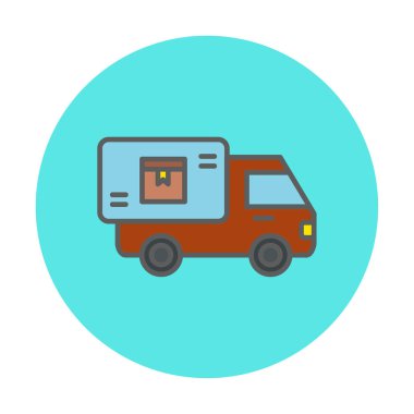 Vektör Tasarımı Teslimat Kamyonu Simgesi Biçimi