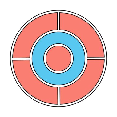 Basit hedef simgesi, hedef, vektör illüstrasyonu