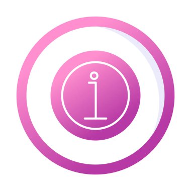 bilgi simgesi. bu daire beyaz bir arkaplanda izole edilmiş 