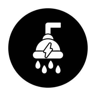 Su banyosu web simgesi, illüstrasyon