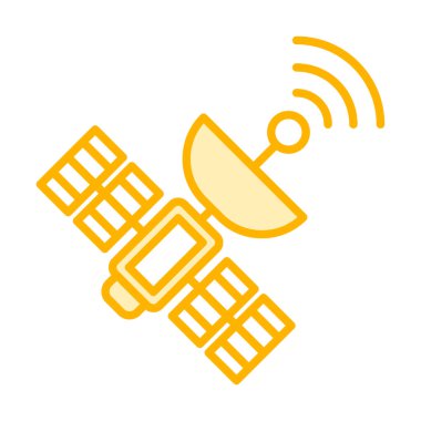 Uydu Simgesi, vektör illüstrasyonu