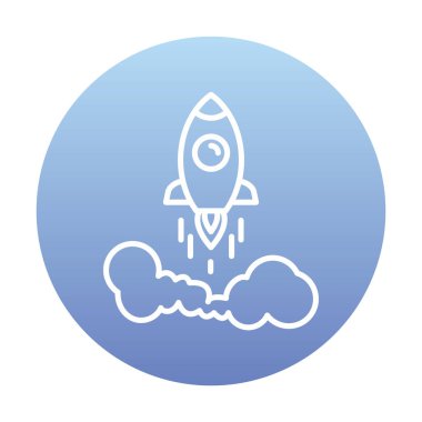 simple spaceship icon vector illustration