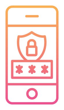 Gezici Güvenlik. Web simgesi basit illüstrasyon                     