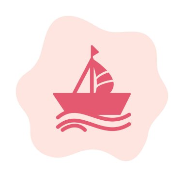 tekne ikonu vektör çizimi tasarımı 