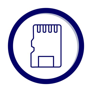 SD kart simgesi vektör illüstrasyonu 