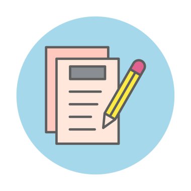 Simge vektör illüstrasyonu yazan Notlar