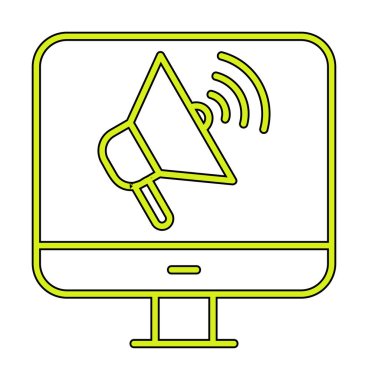 çevrimiçi pazarlama simgesi vektör illüstrasyonu 