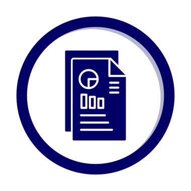 iş raporu simgesi, vektör illüstrasyonu basit tasarım