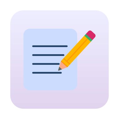 Kağıt Düzenleme. Web simgesi basit illüstrasyon