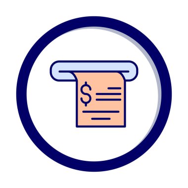 fatura simgesi, vektör illüstrasyonu basit tasarım