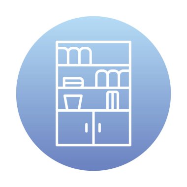 Dolap simgesi, vektör illüstrasyonu basit tasarım