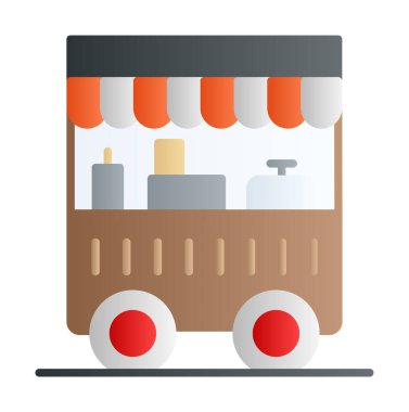 Yemek arabası simgesinin vektör illüstrasyonu 