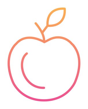 elma web simgesi, vektör çizim  