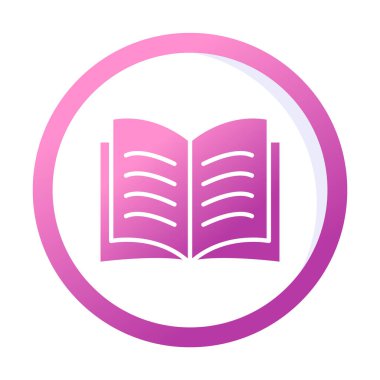 kitap düz simge vektör çizim