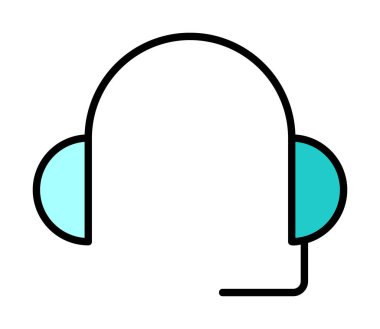 kulaklık simgesi vektör illüstrasyon destek servisi