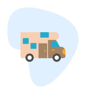 Van düz vektör simgesi