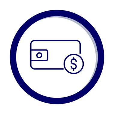 cüzdan vektör simgesi basit illüstrasyon