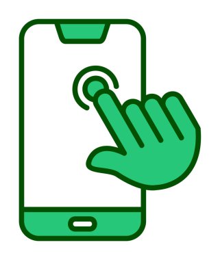 dokunmatik ekran simgesi, vektör illüstrasyonu  