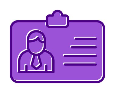 Ofis Giriş Kartı simgesinin vektör illüstrasyonu 