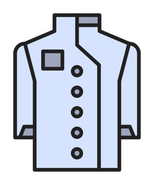Chef Coat web simgesi, vektör illüstrasyonu