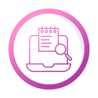 Laptop Çalışma Araması Basit satır, özet vektör ögeleri