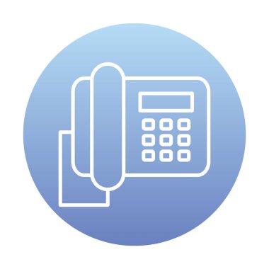 masa telefonu simgesi, vektör illüstrasyonu basit tasarım