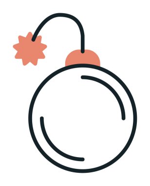 Bomba yassı ikon. vektör renk çizimi