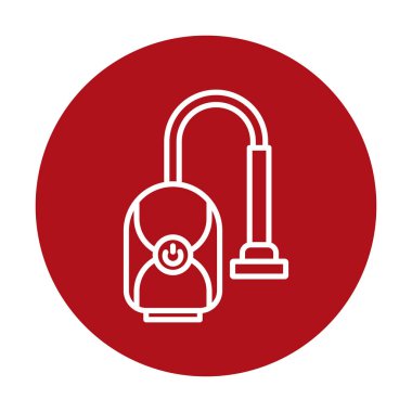 Elektrik süpürgesi ağ simgesi basit illüstrasyon